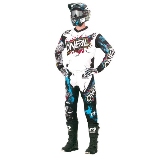 Biała bluza rowerowa dla dziecka rowerowa ENDURO MTB DH O'neal Villain L