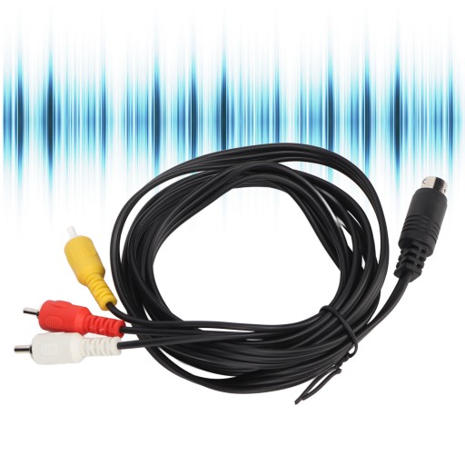 Мини-DIN 9-контактный разъем 3 RCA между мужчинами и кабелем