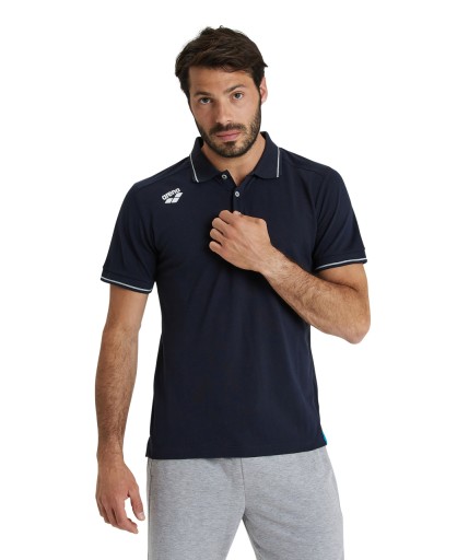 Хлопковая рубашка-поло унисекс Arena Team Poloshirt Solid Navy R.XL