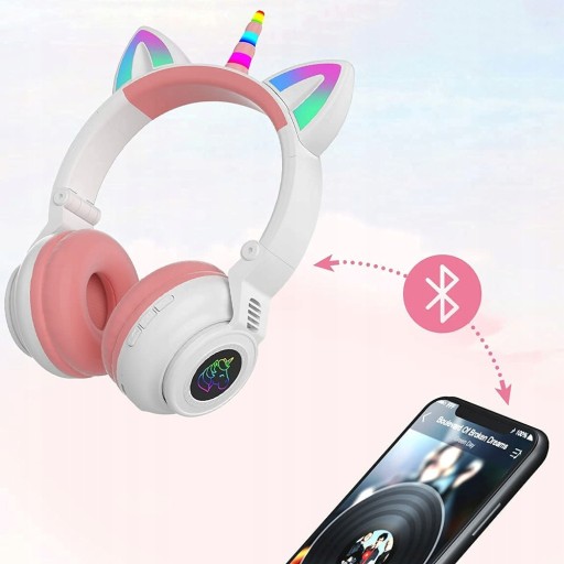 БЕСПРОВОДНЫЕ НАУШНИКИ BT 5.0 LED RGB UNICORN