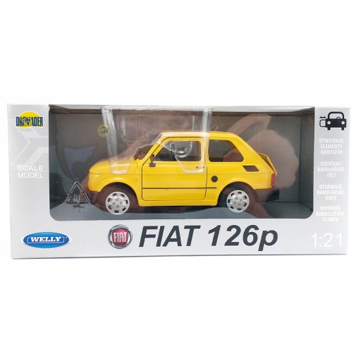 WELLY Fiat 126p СУПЕР АВТОМОБИЛЬНАЯ КОЛЛЕКЦИЯ МЕТАЛЛА 1:21