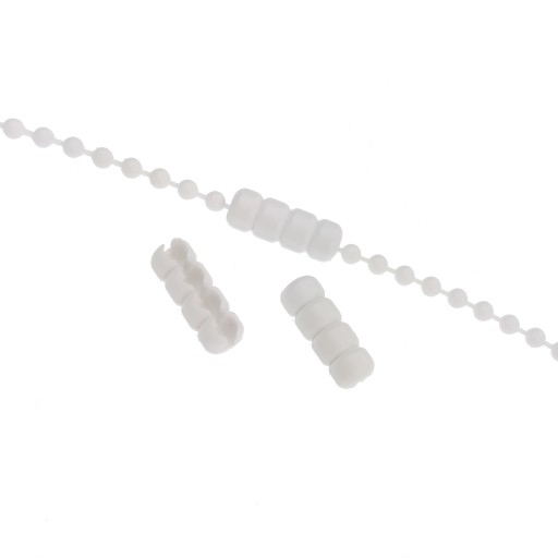 Łącznik łańcuszka do rolet niezrywalny 3 mm biały
