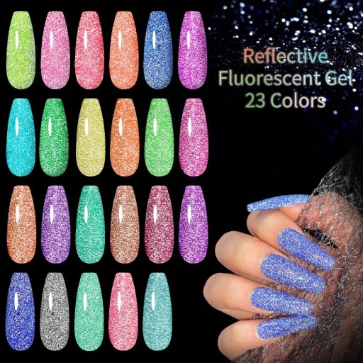 MIZHSE 10ML/7ML Reflective Glitter Gel Nail P