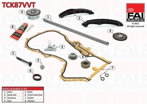 Комплект цепи ГРМ FAI AutoParts TCK87VVT 03