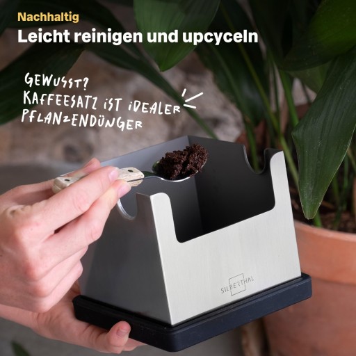 SILBERTHAL Abklopfbehälter für Siebträger Edelstahl - Version 2.0 - Tampers