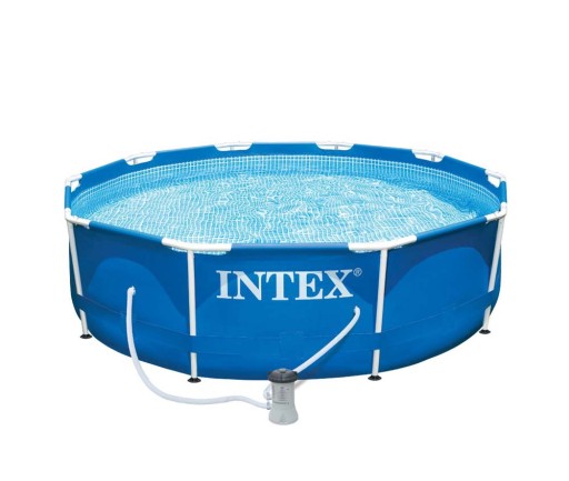 Каркасный садовый бассейн Intex 28212 с НАСОСОМ 366x76 + надувные игрушки