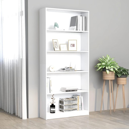 VidaXL 800918 полка 80 см х 175 см х 24 см белый