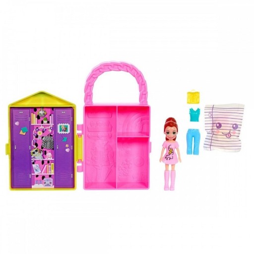 Polly Pocket Little Portable Stylist Wardrobe + аксессуары для набора кукол желтый