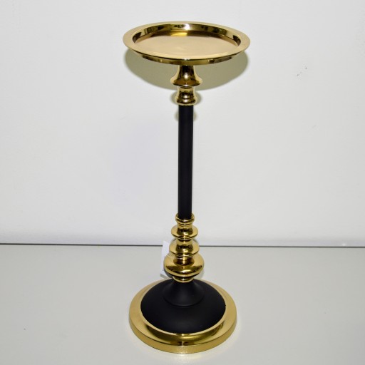 ŚWIECZNIK FILAR WYSOKI ZŁOTO-CZARNY 35CM premium
