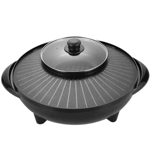Grill elektryczny z przenośnym gorącym garnkiem do grilla z makaronem Shabu Shabu 34 cm