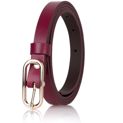 Узкий кожаный ремень BISHOP GOLD BUCKLE для платья