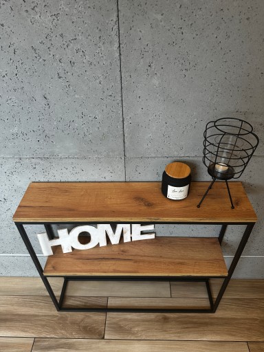 консоль, консоль, туалетный столик INDUSTRIAL LOFT 80X18X72 CRAFT ДУБ ЗОЛОТОЙ