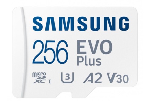 Карта памяти Micro SD Samsung EVO Plus microSDXC 256 ГБ C10 A2 V30 UHS-I U3