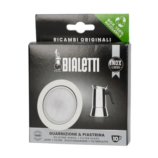 Bialetti - Уплотнение + сито для стальных кофеварок Bialetti 10 т.