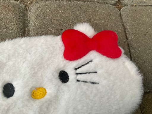 ПОЯС ДЛЯ ГЛАЗ МАСКА ДЛЯ СНА И РЕЛАКСАЦИИ Hello Kitty кошка котик ПЛЮШЕВАЯ