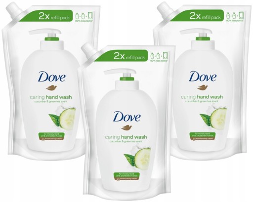Сменный блок жидкого мыла Dove Cucumber Tea, 3 x 500 мл