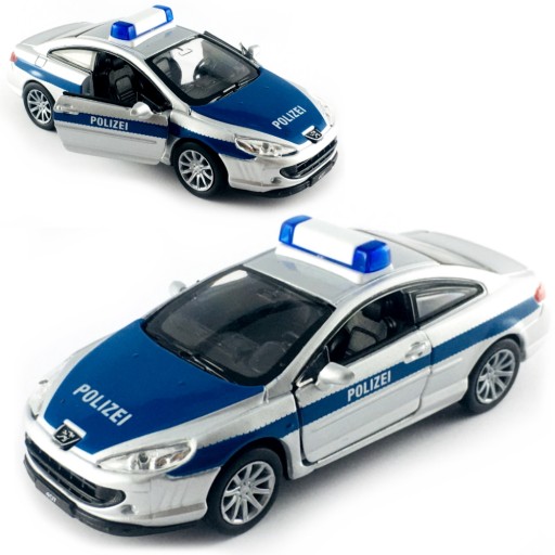 PEUGEOT 407 КУПЕ ПОЛИЦИЯ МОДЕЛЬ МЕТАЛЛ ВЕЛЛИ 1:34