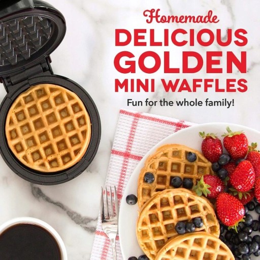 Mini making machine waffles 4 inches, light green