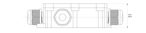PUSZKA Z DŁAWIKAMI N/T IP68 80x52x31 CZARNA 63.3