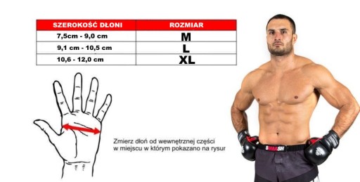 Rękawice treningowe MMA Krav Maga Karate Bushido M