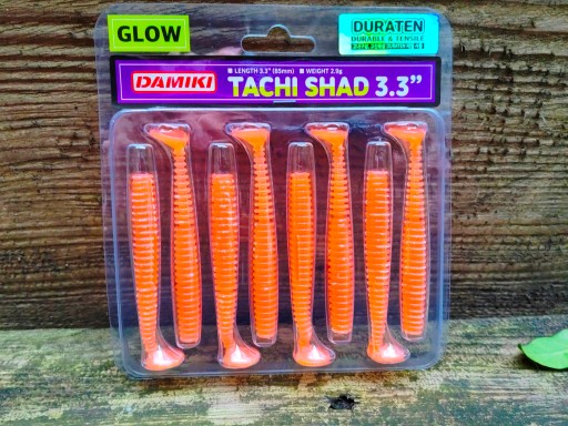 10 шт. Damiki Glow и UV копыта 70 мм Окунь Судак