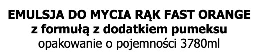 ПАСТА FAST ORANGE EMULSION OHS ДЛЯ РУКОВОЙ СТИРКИ 3,78л