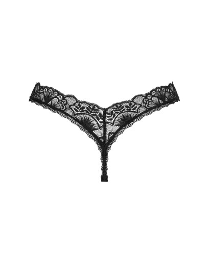 Мини микро стринги женские трусики эротическое нижнее белье черные Obsessive M/L