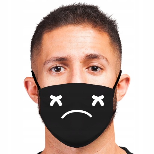 МАСКА ХЛОПКОВАЯ МАСКА SAD FACE PRINT HIT
