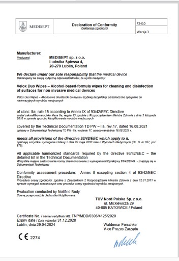 Вилокс дезинфицированные ткани алкогольной вставки
