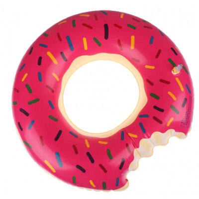 DONUT DUŻE KOŁO RÓŻOWE DO PŁYWANIA DMUCHANE MATERAC DO WODY DONAT 120CM XXL