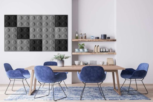 KKP Фетровый панель Folte KLOCEK 60x30 СИНИЙ soft