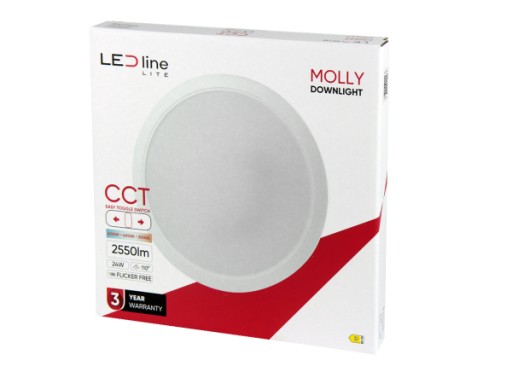 Oprawa 24W 2550lm CCT 3000-6000K OKRĄGŁA MOLLY