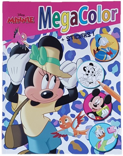 Раскраска с наклейками MegaColor Микки Маус и друзья 128 страниц