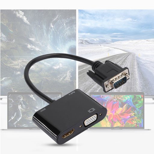Кабель-конвертер VGA в HDMI VGA HD, адаптер Plug-and-Play для компьютера