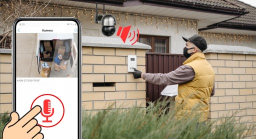 СЕРАЯ НАРУЖНАЯ WIFI PTZ-КАМЕРА БЕСПРОВОДНОГО МОНИТОРИНГА FULL HD 2Mpx