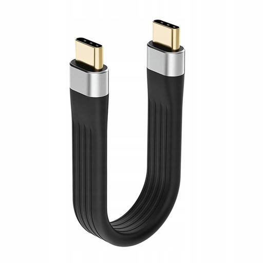 Короткий кабель USB Type C длиной 13 см для быстрой зарядки