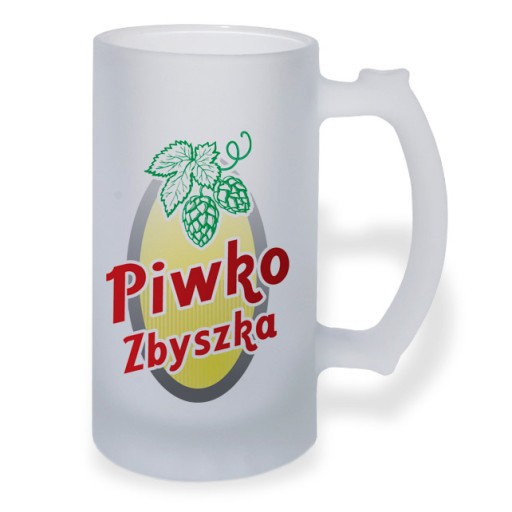 kufel z grubego szkła z dowolnym nadrukiem