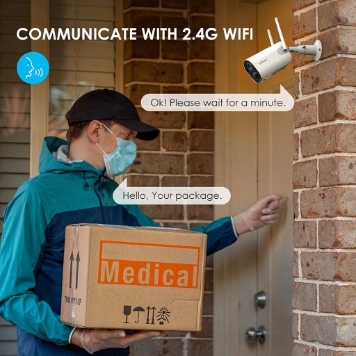 Солнечная уличная IP-камера WiFi с аккумулятором 15000 мАч