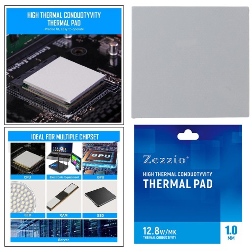Silikonowa podkładka termiczna 120x120mm Ciepło 1,0 mm