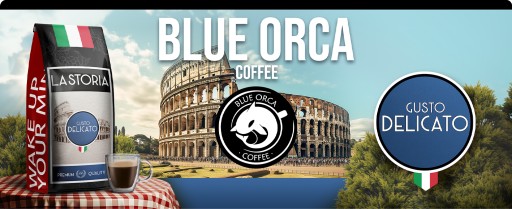 LA STORIA GUSTO DELICATO КОФЕ В ЗЕРНАХ 1кг, СВЕЖЕОБЖАРЕННЫЙ - КОФЕ СИНИЙ ORCA
