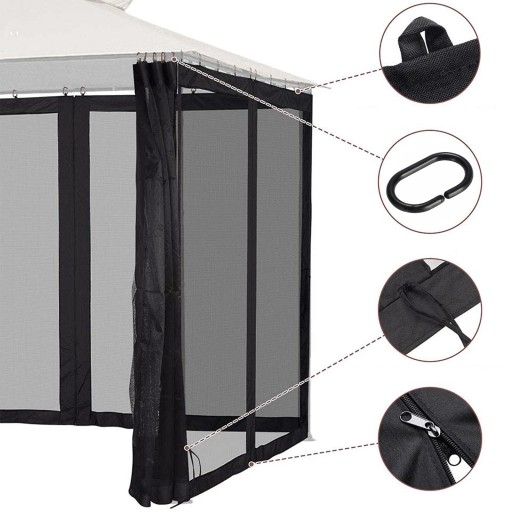 MOSKITIERA DO NAMIOT OGRODOWY PAWILON 3.6x3.6x2.3M