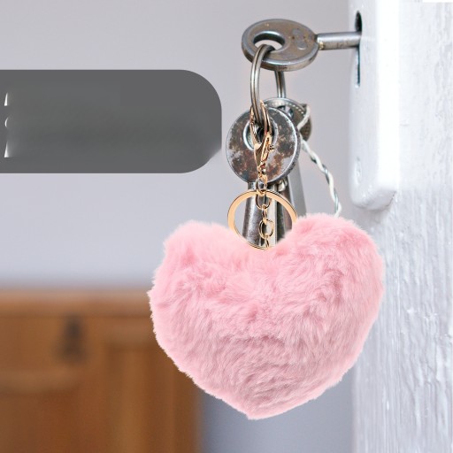 Брелок из меха кролика рекс, брелок-кошелек с подвесками LOVE, 4 шт.