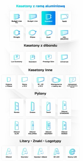 Стандартная рекламная реклама с алюминиевой рамкой 250x100 см.