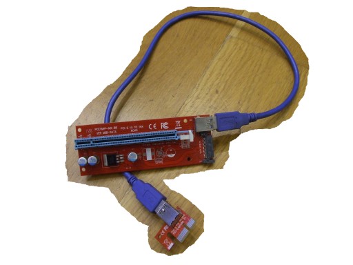 RISER 088 RED USB3.0 PCIe PCI 1x-16x SATA KABEL#8
