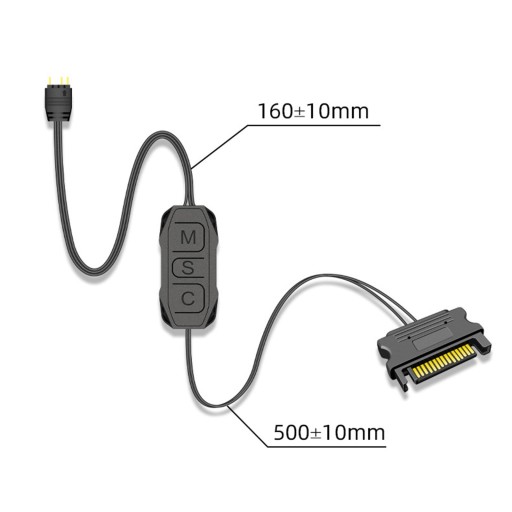 Контроллер ARGB USB 5V Материнская плата Внешний Вкл. Выключенный
