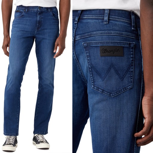 УДОБНЫЕ ТЕМНЫЕ ДЖИНСЫ Wrangler TEXAS SLIM Apollo, УДОБНЫЕ ТЕМНЫЕ ДЖИНСЫ W34 L34.
