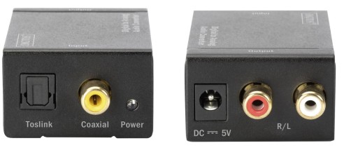 Digitus DS-40133 Цифро-аналоговый коаксиальный ТВ-конвертер Toslink RCA