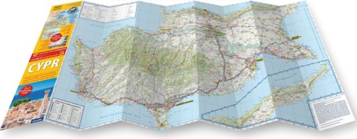 ЛАМИНИРОВАННАЯ ТУРИСТИЧЕСКАЯ КАРТА КИПРА + МИНИ-ПУТЕВОДИТЕЛЬ EXPRESSMAP