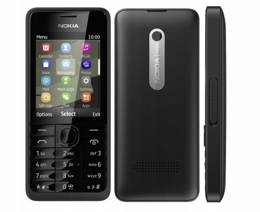 Telefon komórkowy Nokia 301 64 MB / 256 MB 3G czarny