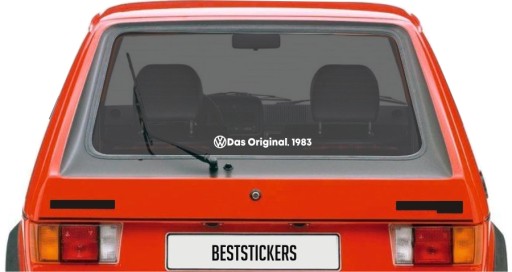 Наклейка на окно автомобиля DAS ORIGINAL + YEAR vw vag * УЗОРЫ * ЦВЕТА * 25см